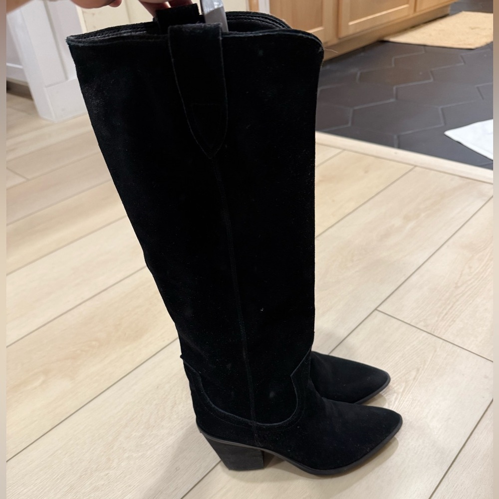 Blondo Waterproof Black Knee-High Suede Women's Boots